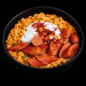 Ramen Hotdog Cheese - Mubahars Noodle Bar abu-dhabi