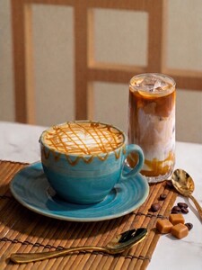 Hot Caramel Latte - Chawa Japan sharjah
