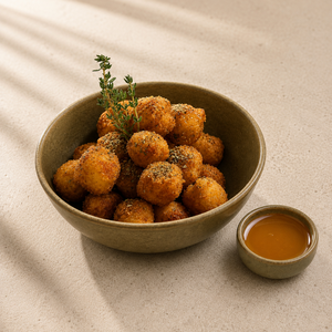Crispy Halloumi with Honey & Za’atar - ZOI Cafe AlJimi al-ain