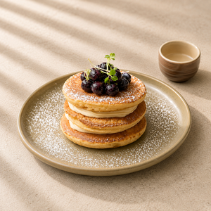 Blueberry & Ricotta Gluten-Free Pancakes - ZOI Cafe AlQattara al-ain