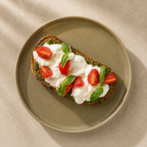 Burrata & Tomato Sourdough - ZOI Cafe AlQattara al-ain