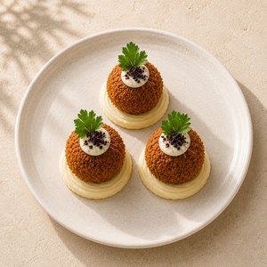 Arancini with Parmesan Fondue - ZOI Cafe AlQattara al-ain