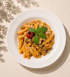 Creamy Penne Pink Pasta - ZOI Cafe AlQattara al-ain