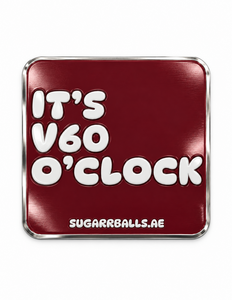 It’s V60 O’Clock  Metal Sticker - Sugarr Balls sharjah