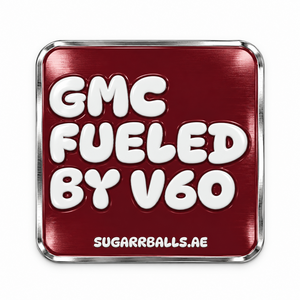 GMC Fueled by V60 Metal Sticker - Sugarr Balls sharjah