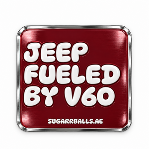 Jeep Fueled by V60 Metal Sticker - Sugarr Balls sharjah