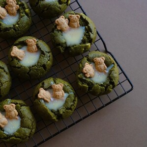 Matcha & White Chocolate Spa Bear Cookies - Artocolate dubai