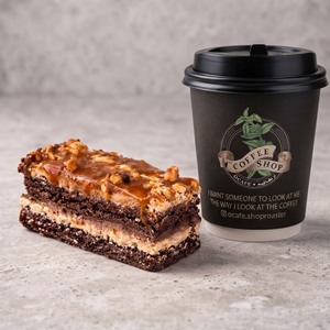 Peanut Butter Cake & Coffee | كيكة زبدة الفول السوداني مع القهوة - O Cafe ras-al-khaimah