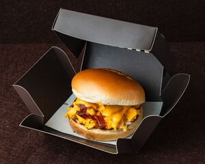 Egg & Bacon Bun - Press AlQana abu-dhabi