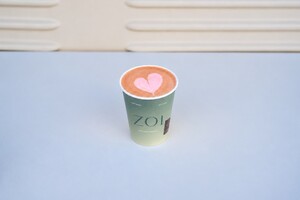 Pink Rose Latte Hot - Zoi Cafe abu-dhabi