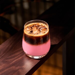 Pink Rose Latte Cold - Zoi Cafe abu-dhabi