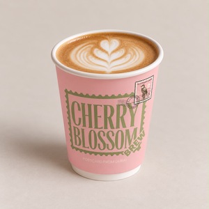 Hot Caramel Latte - Cherry Blossom Brew dubai