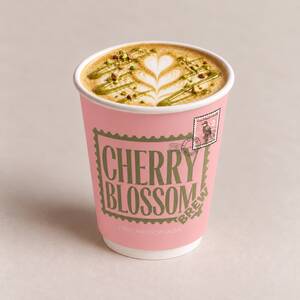 Hot Pistachio Latte - Cherry Blossom Brew dubai