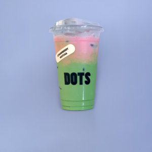 Strawberry Matcha + - Dots Cafe al-ain