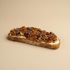 Peanut Butter & Berry Toast - Dots Cafe al-ain