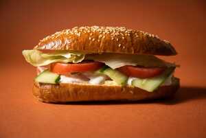 Turkey Ham Mustard Bun - Kneaded Al Jada sharjah