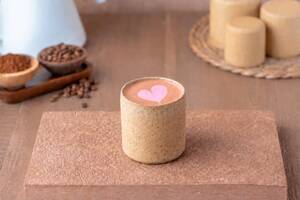 Pink Rose Latte Hot - ZOI Cafe AlQattara al-ain
