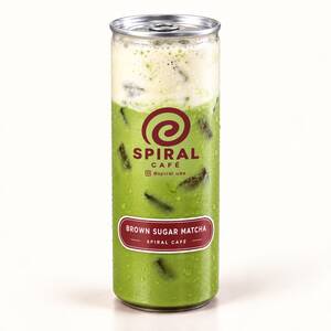 Canned Brown Sugar Matcha - Spiral Cafe sharjah