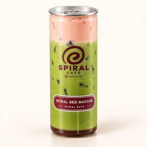 Canned Spiral Red Matcha - Spiral Cafe sharjah