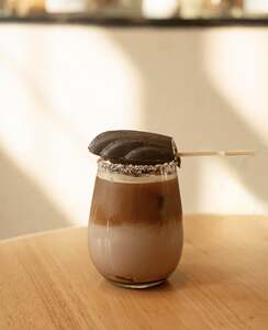 Chocolate Hazelnut Iced Latte - La Plage Cafe fujairah