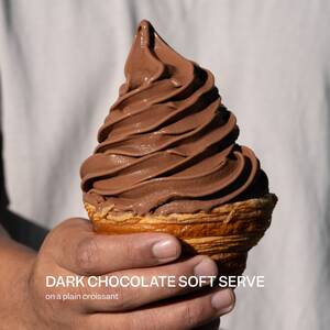 Dark Chocolate Soft Serve (Croissant) - La Petite Cafe al-ain