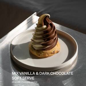 Mix Soft Serve (Milk Chocolate Cookies) - La Petite Cafe al-ain