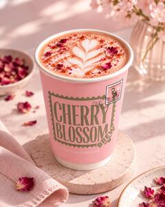 Rose Latte - Cherry Blossom Brew dubai