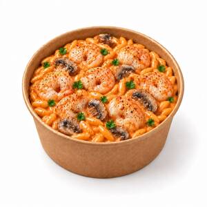 Golden Sunset Shrimp Orzo  - MAMAMEZA abu-dhabi