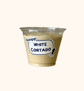 White cortado - Tampp Cafe dubai
