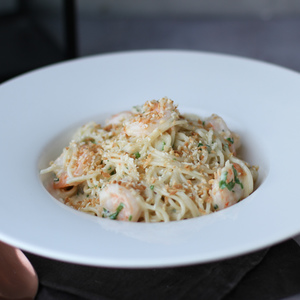 Drivu Spaghetti Genovese Shrimp