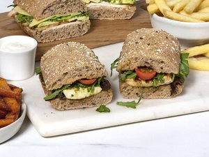Drivu Halloumi Cheese and Pesto Sandwich