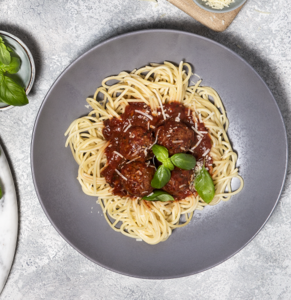 Drivu Spaghetti and Plant-based Meatballs