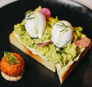 Drivu Avocado Toast with 2 Poached Egg