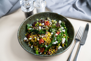 Drivu Saffron Pearl Couscous & Chargrilled Broccolini Salad