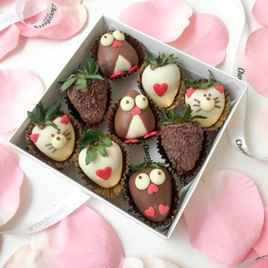 Drivu Penguin & Kitty Strawberries (9 pieces)
