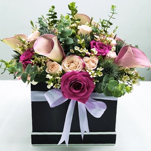 Drivu Black box with purple flower
