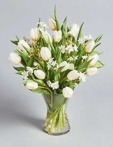 Drivu White Tulip Vase