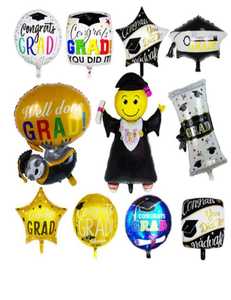 Drivu Graduation Balloons (Foil & 10 pieces rubber) 