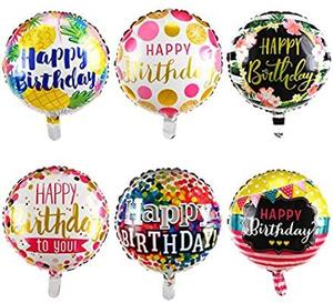 Drivu Happy Birthday Balloons (Foil & 10 pieces rubber)