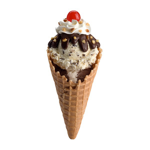 Drivu Double Emlaaq Scoop Sundae Waffle Cone