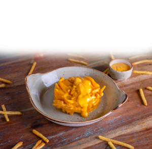 Drivu French Fries with Cheddar Cheese Sauce 