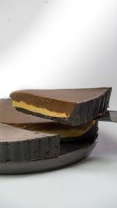 Drivu Spicy Chocolate & Peanut Butter Tart-Slice