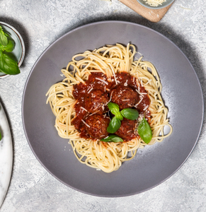 Drivu Spaghetti and Plant-based Meatballs