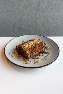 Drivu French toast w/ Nutella, Salted Caramel, Granola