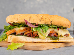 Drivu Pesto Chicken with Mozzarella Sandwich