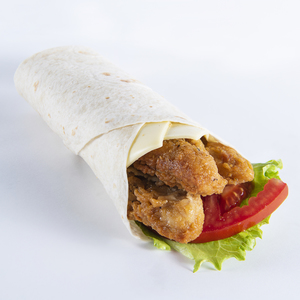 Drivu Fried Chicken Strips with Cheese in Tortilla Wrap