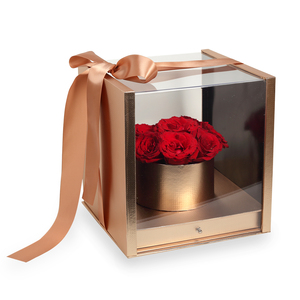 Drivu Red Roses in Luxury Gold Box (BO3)