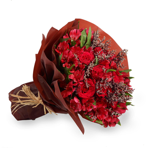 Drivu Luxury Red Roses Maroon Bouquet (HB10)