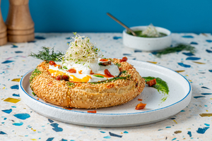 Drivu Egg on Bagel