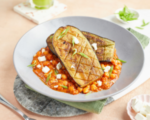 Drivu Grilled Eggplant with Chickpeas